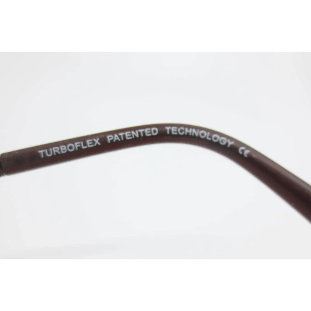 Turboflex TF368 Brown Metal Rectangular Sunglasses 54-18-140 Mens Womens